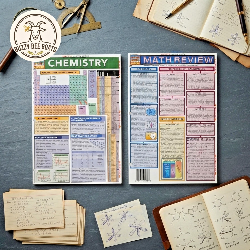 BarCharts QuickStudy Academic Laminated Reference Guide - Math or Chemistry